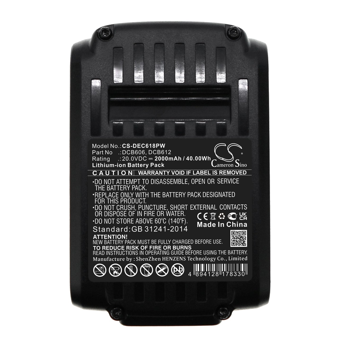 Replacement Battery for DeWalt 120V MAX – Power Tools – 2000mAh / 40.00Wh / 20.0V