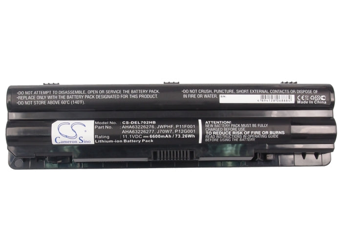 Replacement Battery for DELL XPS 14 – Notebook, Laptop – 6600mAh / 73.26Wh / 11.1V