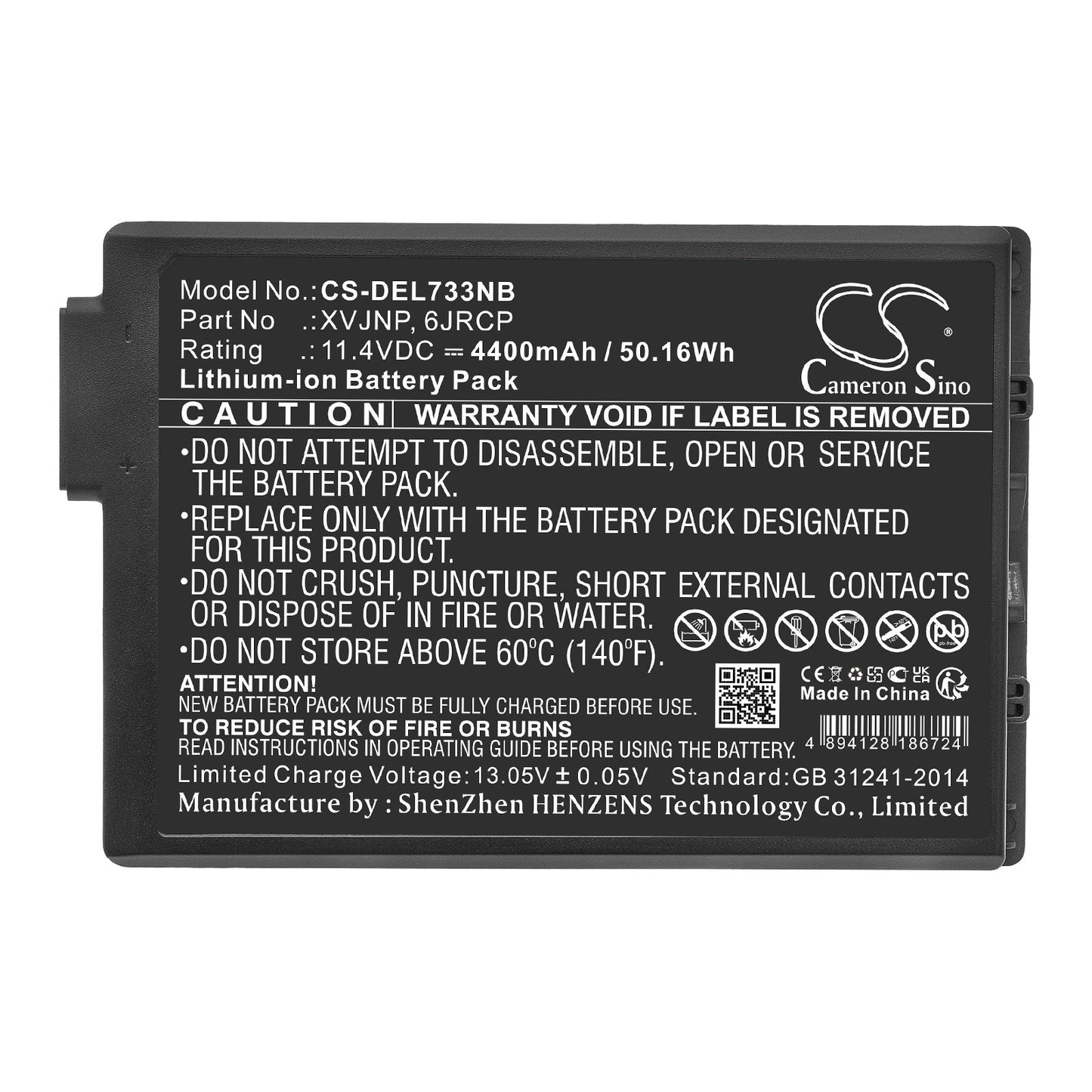 Replacement Battery for DELL Latitude 5430 Rugged – Notebook, Laptop – 4400mAh / 50.16Wh / 11.4V