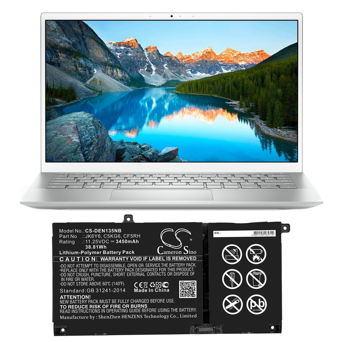 Replacement Battery for Dell Inspiron 13 5301 – Notebook, Laptop – 3450mAh / 11.25V - image 5