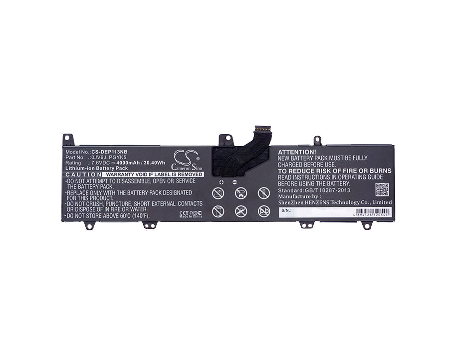 Replacement Battery for DELL INS 11-3162-D1208L – Notebook, Laptop – 4000mAh / 30.40Wh / 7.6V