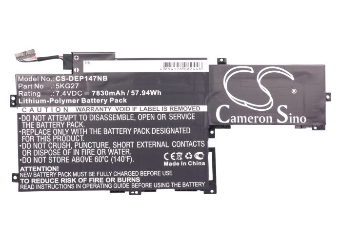 Replacement Battery for DELL Inspiron 14 7000 – Notebook, Laptop – 7830mAh / 57.94Wh / 7.4V