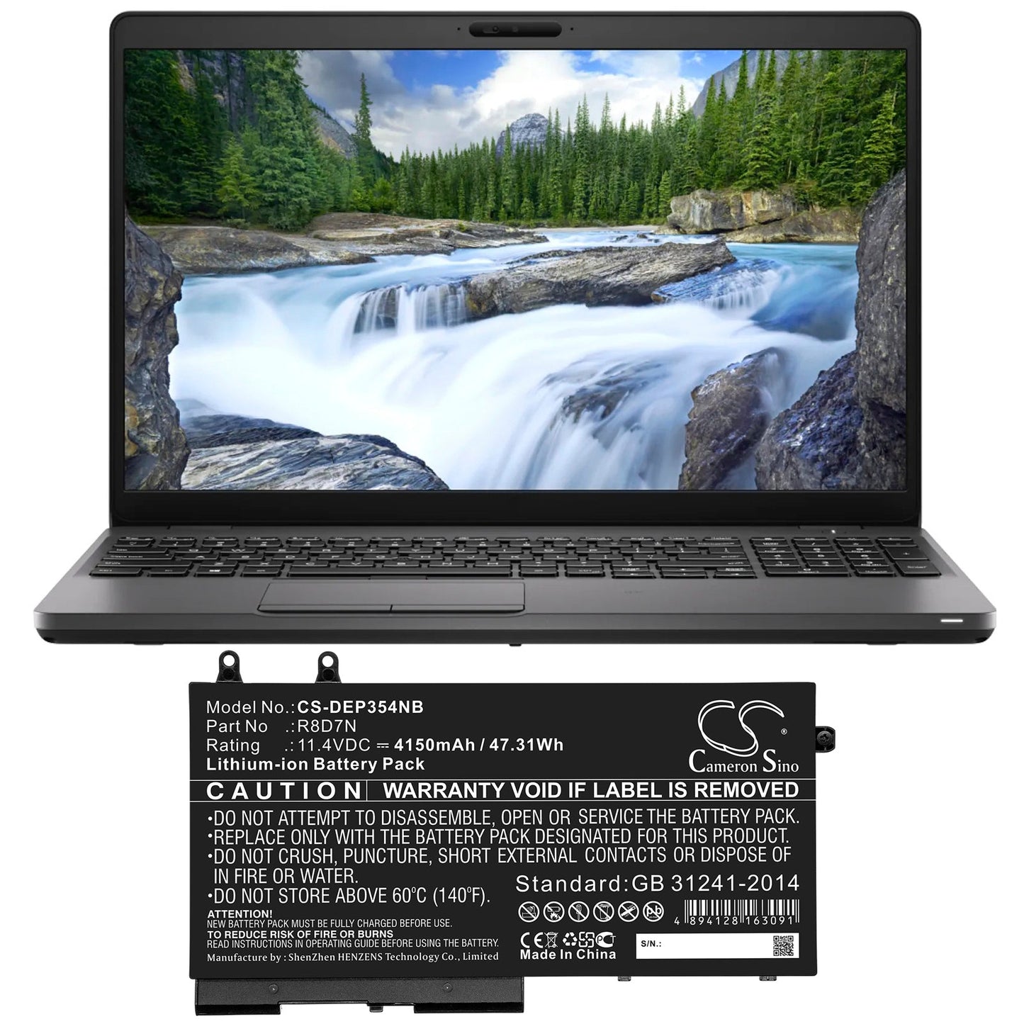 Replacement Battery for DELL Inspiron 7506 – Notebook, Laptop – 4150mAh / 47.31Wh / 11.4V