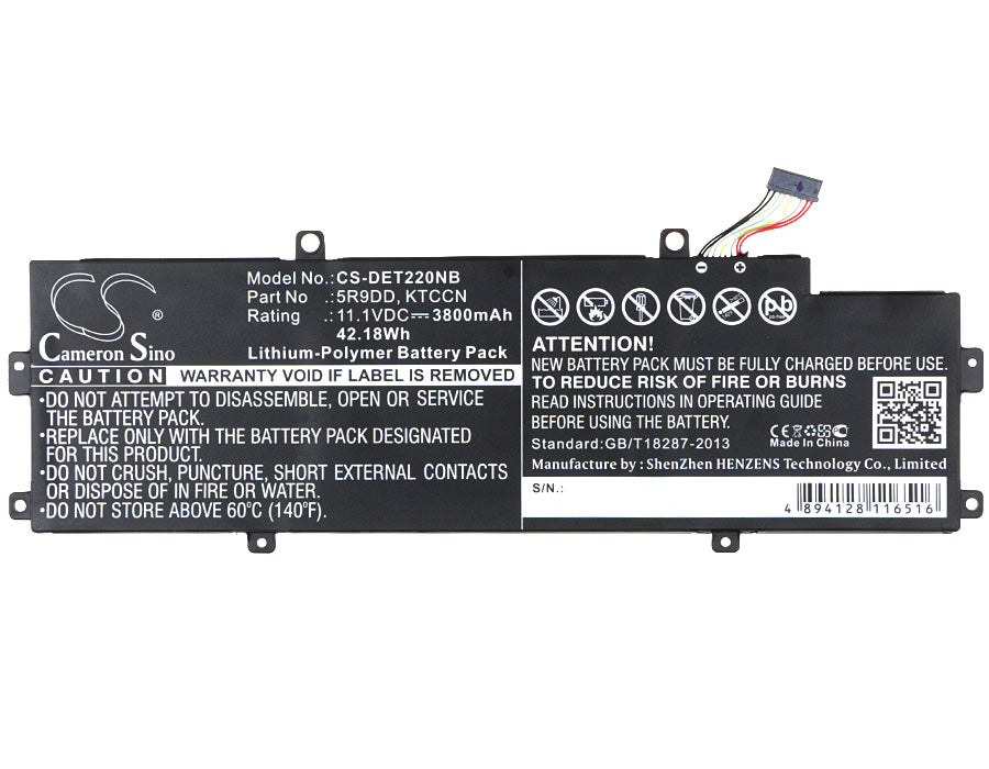 Replacement Battery for DELL Chromebook 11 – Notebook, Laptop – 3800mAh / 42.18Wh / 11.1V