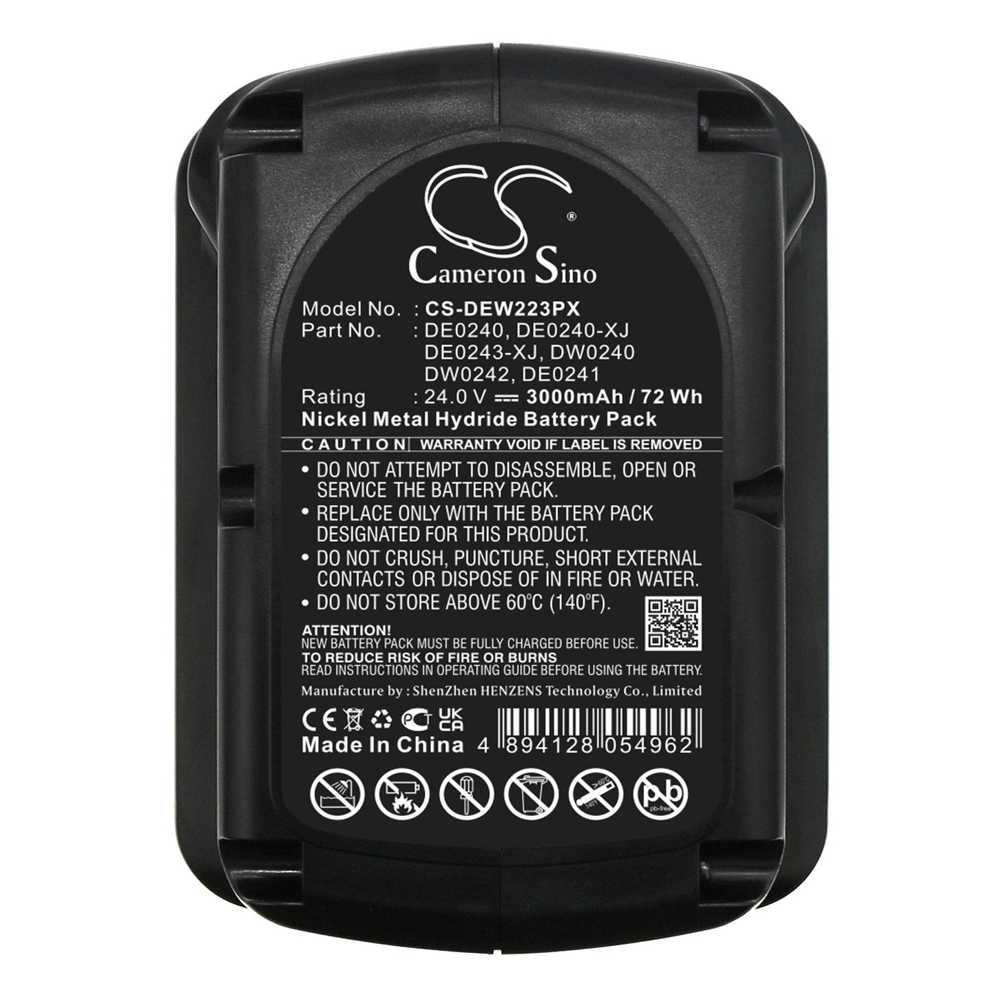Replacement Battery for DeWalt DC222KA – Power Tools – 3000mAh / 24.0V
