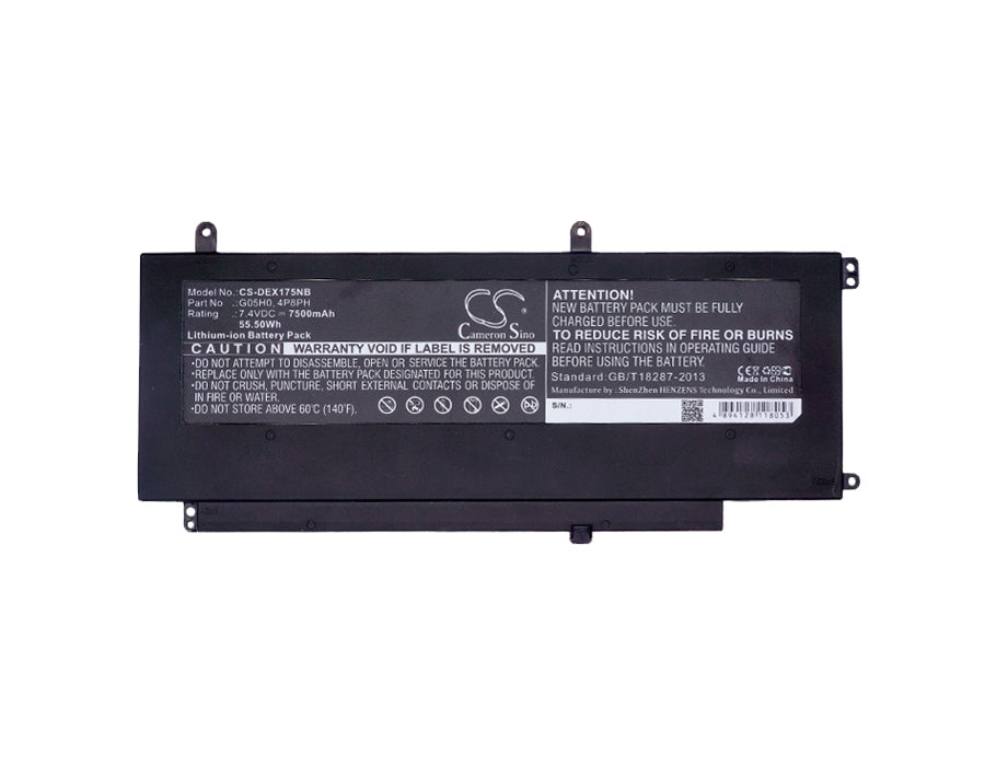 Replacement Battery for DELL Ins 15-5565-D1625A – Notebook, Laptop – 7500mAh / 55.50Wh / 7.4V