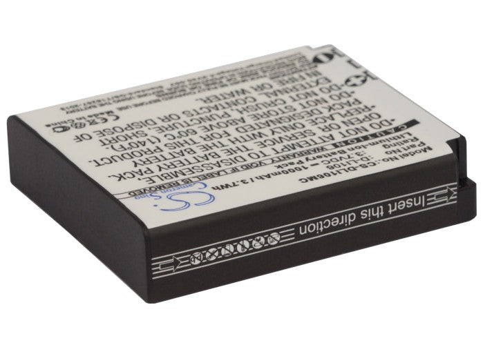 Replacement Battery for Kodak | Pentax PlaySport Zx5 – Camera – 1000mAh / 3.7V - image 2
