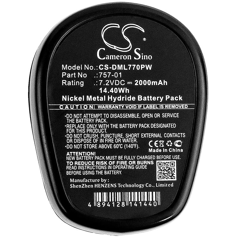 Replacement Battery for Dremel MultiPro 7700-01 – Power Tools – 2000mAh / 14.40Wh / 7.2V
