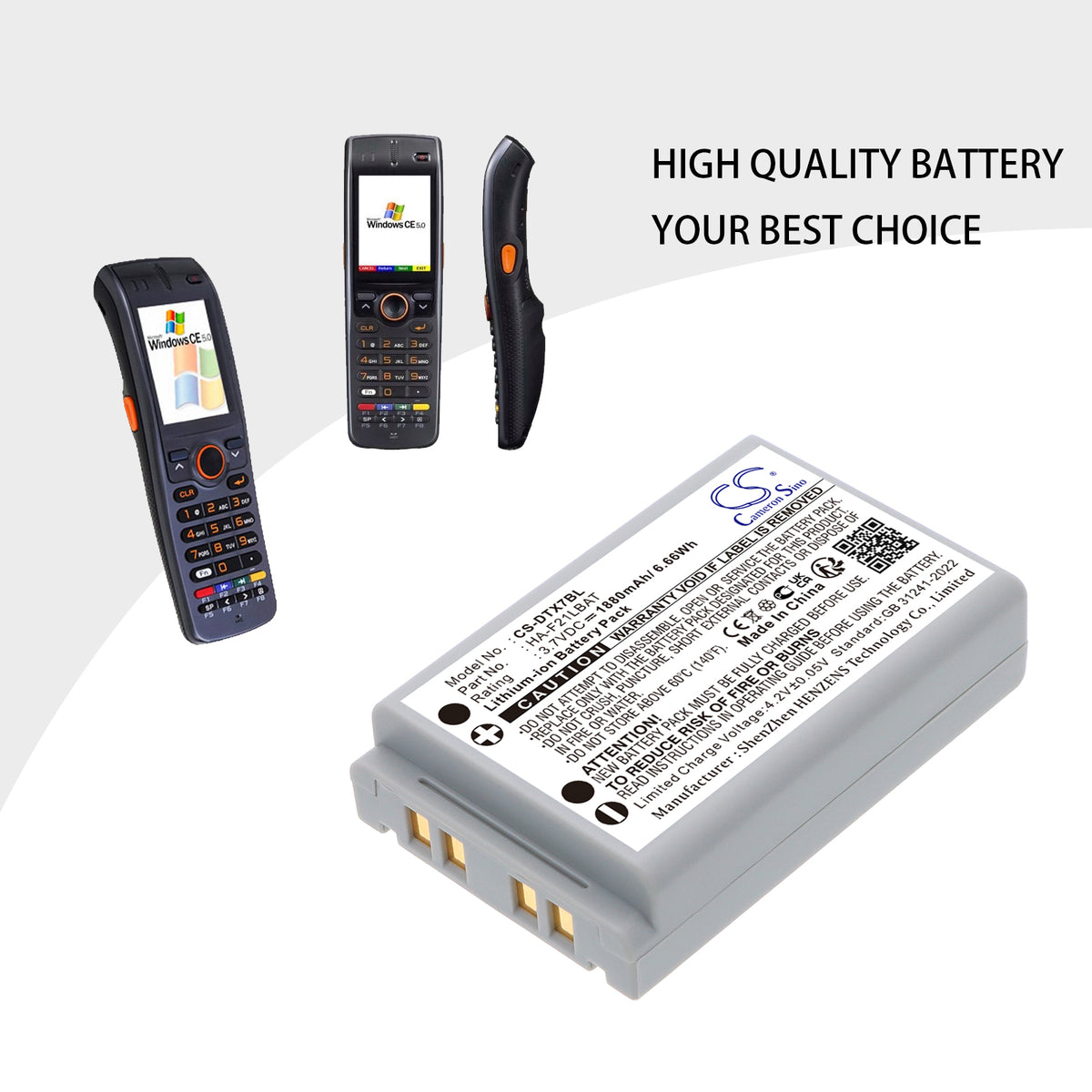Replacement Battery for Casio DT-X7 – Barcode Scanner – 1880mAh / 3.7V