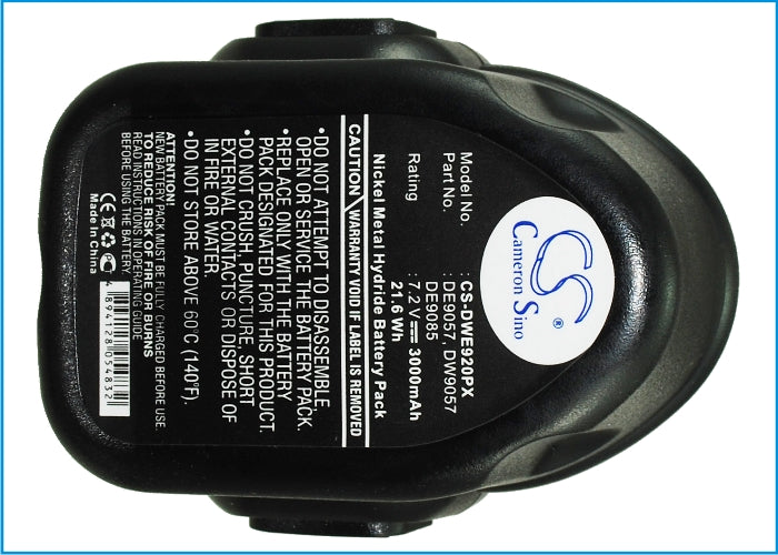 Replacement Battery for DeWalt DC920KA – Power Tools – 3000mAh / 21.60Wh / 7.2V