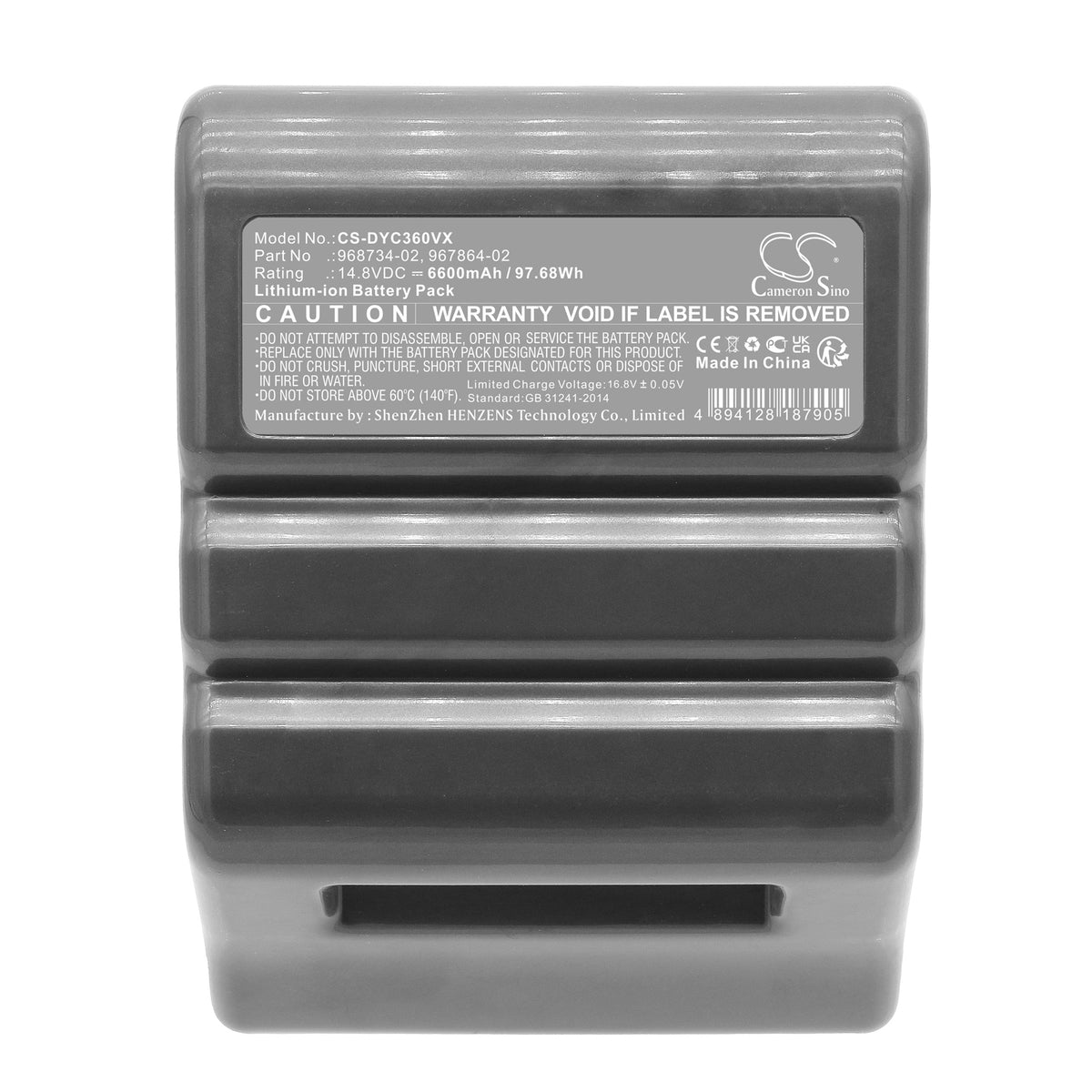 Replacement Battery for Dyson 360eye – Vacuum – 6600mAh / 14.8V