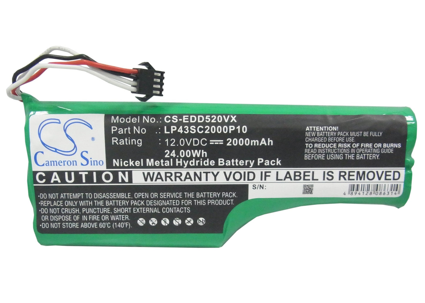 Replacement Battery for Ecovacs Deebot D520 – Vacuum – 2000mAh / 24.00Wh / 12.0V
