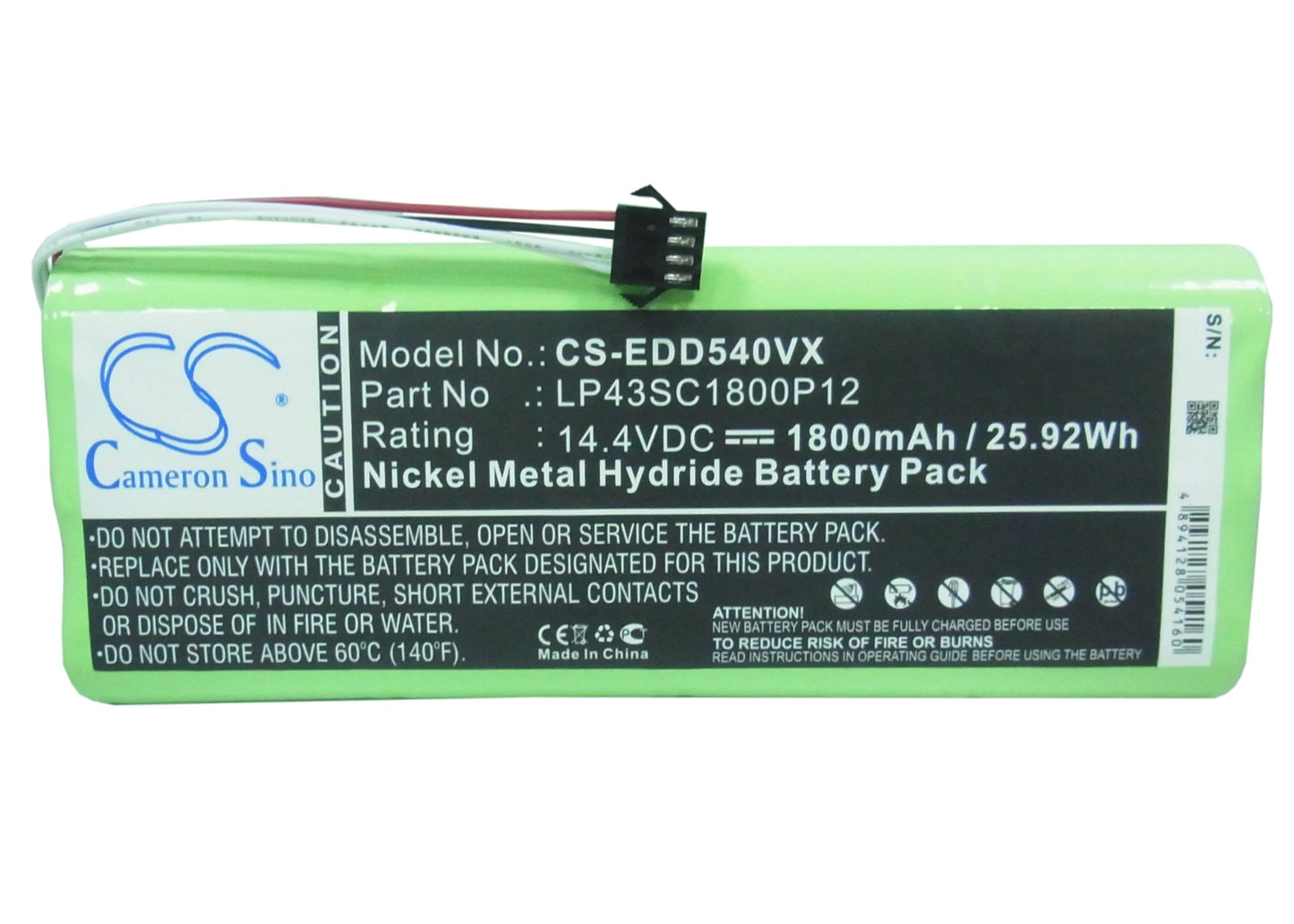 Replacement Battery for Ecovacs Deebot D35, Deebot D523, Deebot D54, – 1800mAh / 25.92Wh