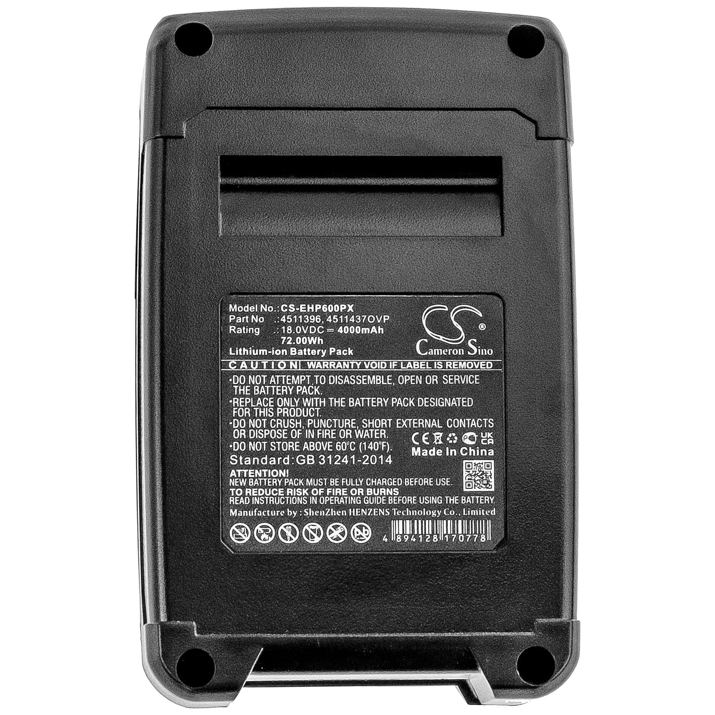 Replacement Battery for Einhell PX-BAT52 – Power Tools – 4000mAh / 72.00Wh / 18.0V