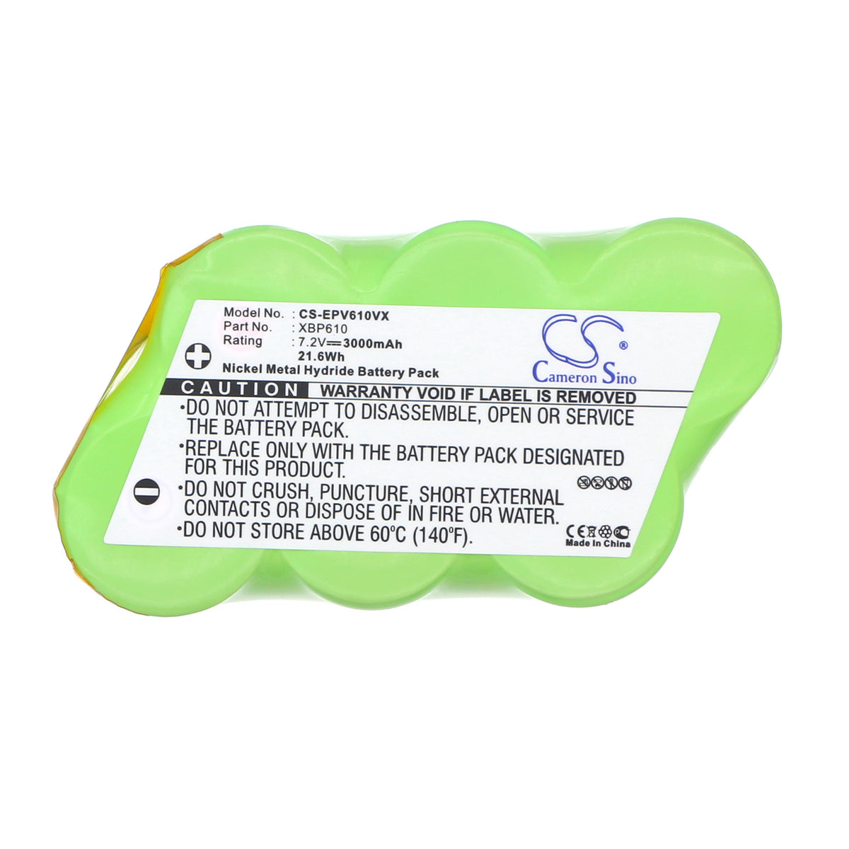 Replacement Battery for Shark | Euro Pro UV610 – Vacuum – 3000mAh / 7.2V