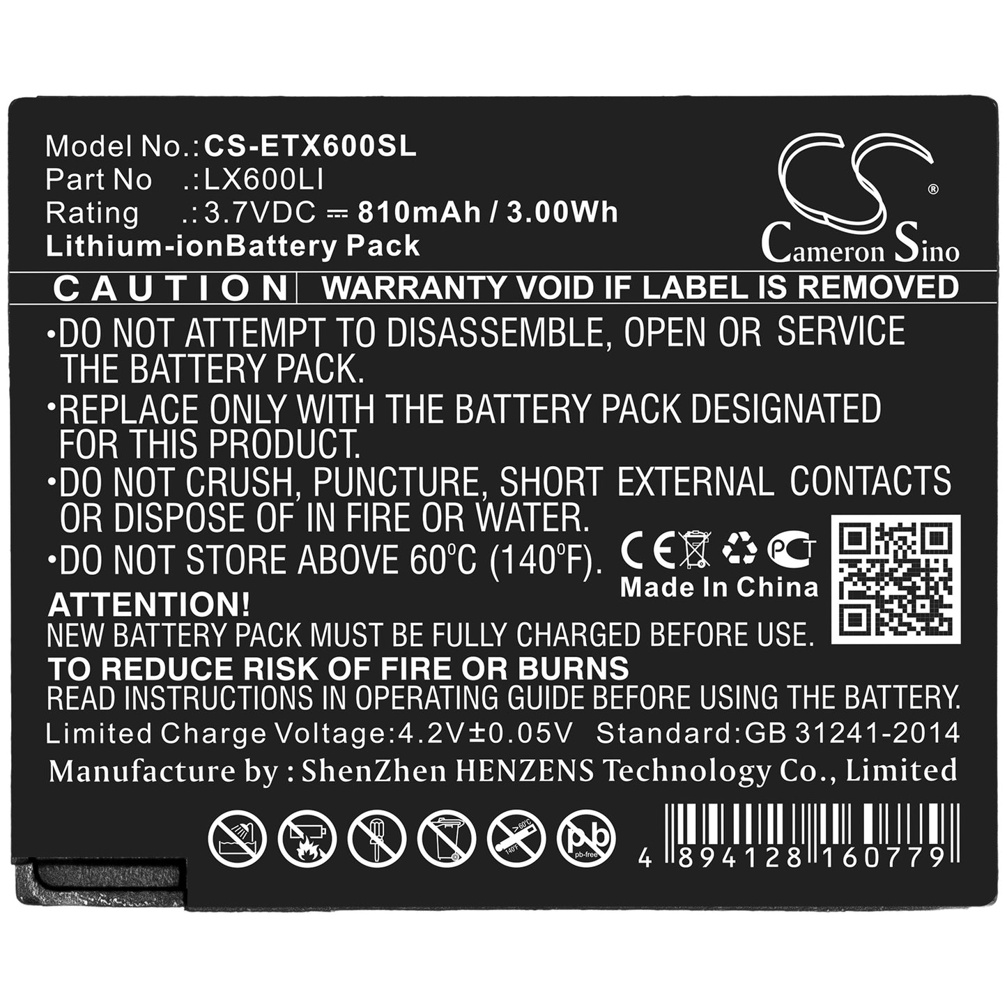 Replacement Battery for Eartec HUB – Wireless Headset – 810mAh / 3.7V - image 3