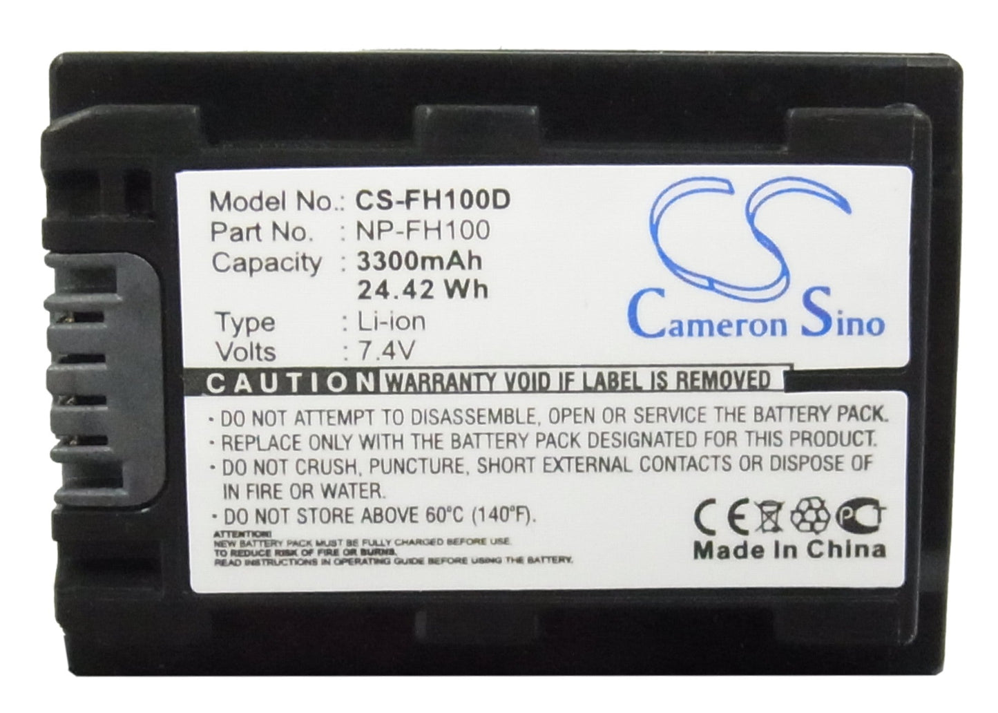 Replacement Battery for Sony CR-HC51E – Camera – 3300mAh / 7.4V