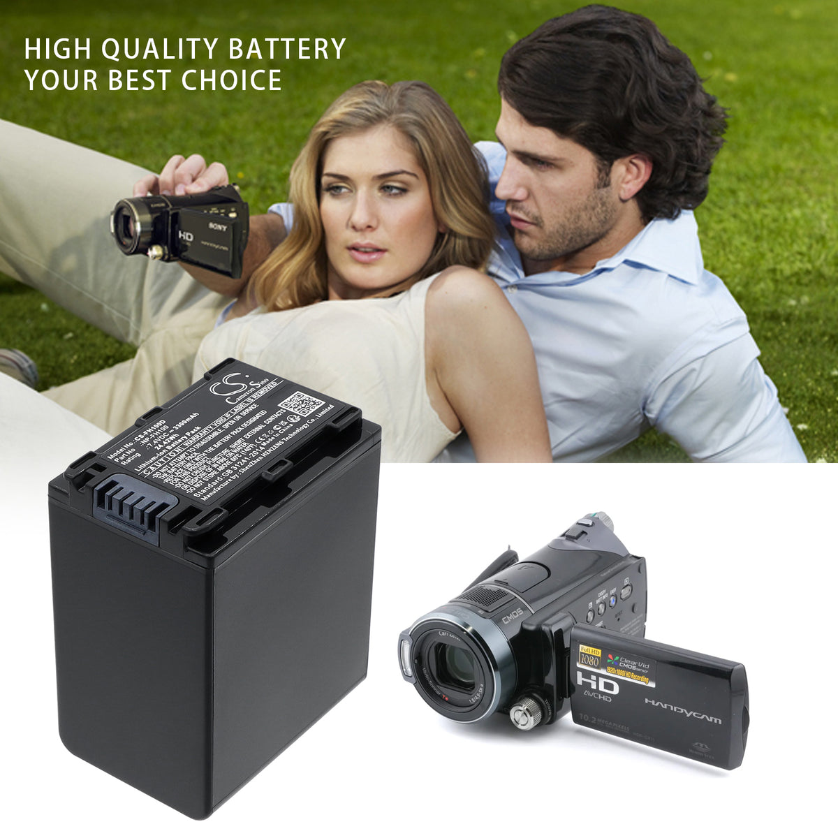Replacement Battery for Sony DCR-DVD908E – Camera – 3300mAh / 7.4V