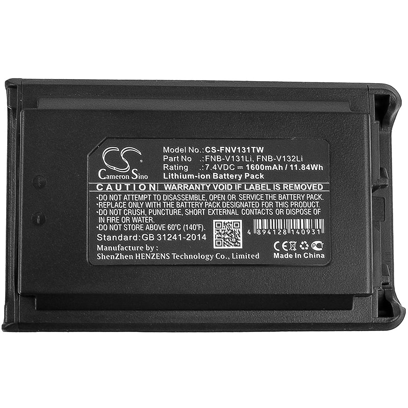 Replacement Battery for Vertex VX-230 – Two-Way Radio – 1600mAh / 11.84Wh / 7.4V