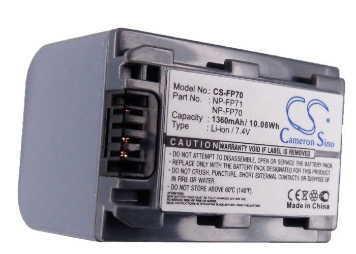 Replacement Battery for Sony DCR-DVD105 – Camera – 1360mAh / 7.4V