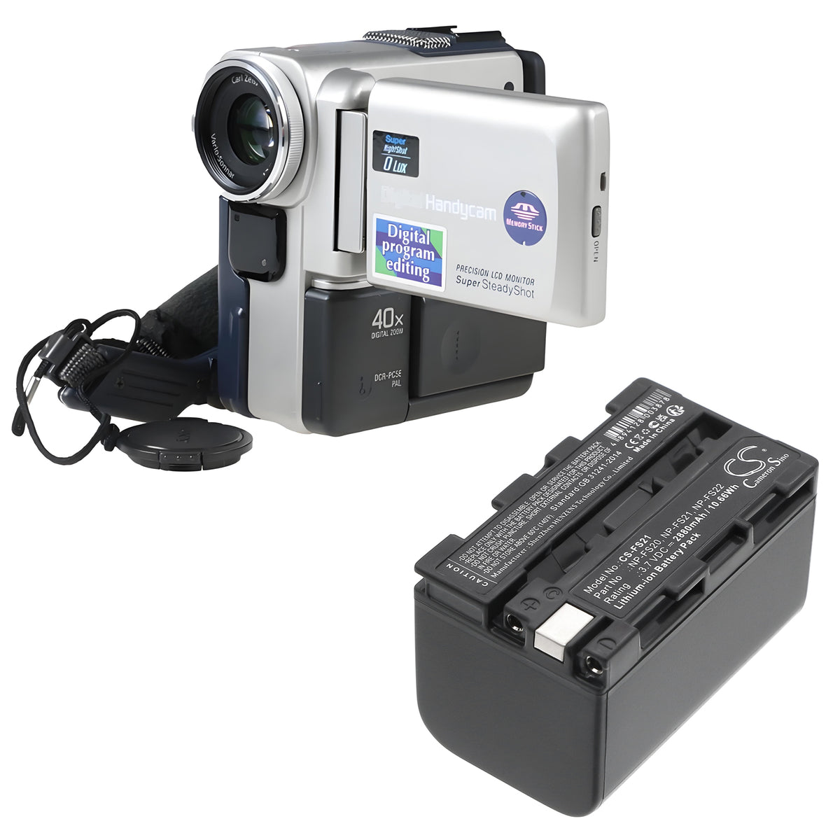Replacement Battery for Sony DCR-PC5E – Camera – 2880mAh / 3.7V