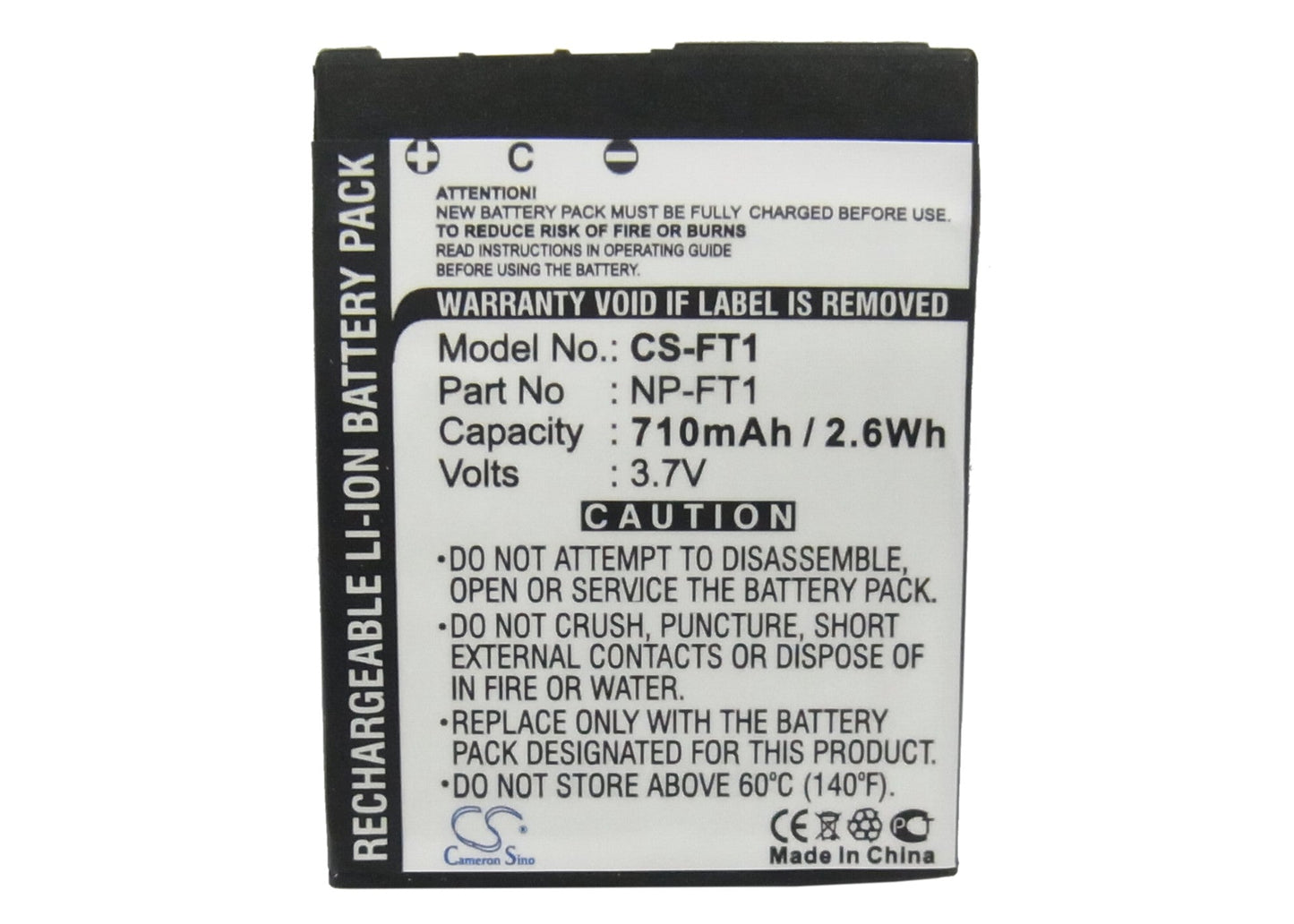 Replacement Battery for Sony Cyber-shot DSC-T3 – Camera – 710mAh / 3.7V - image 5