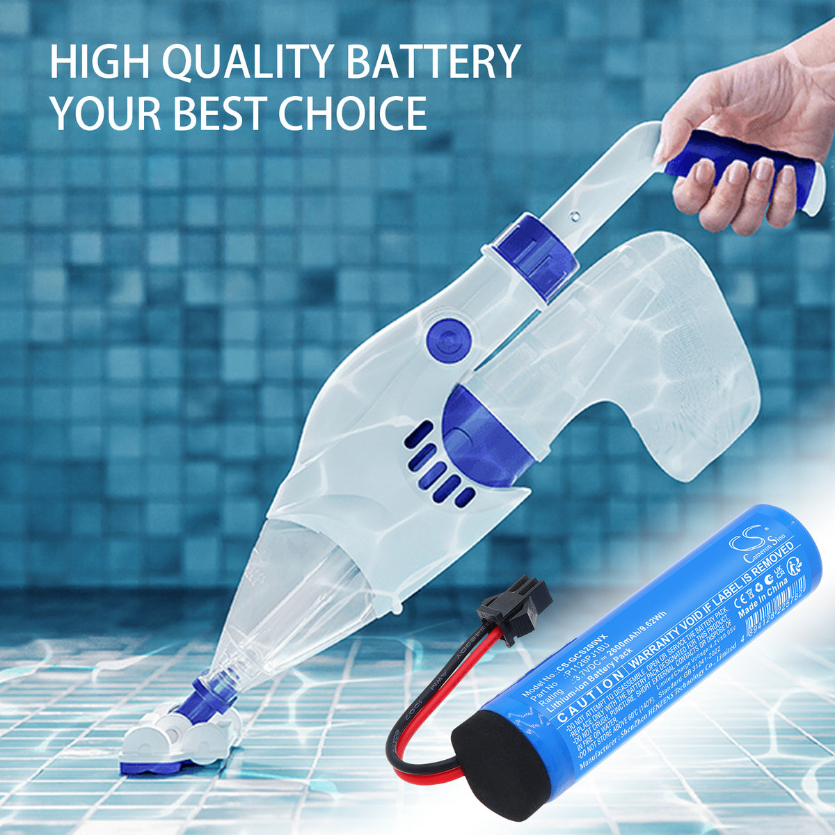 Replacement Battery for GRE Electric CSPAN – Vacuum – 2600mAh / 3.7V