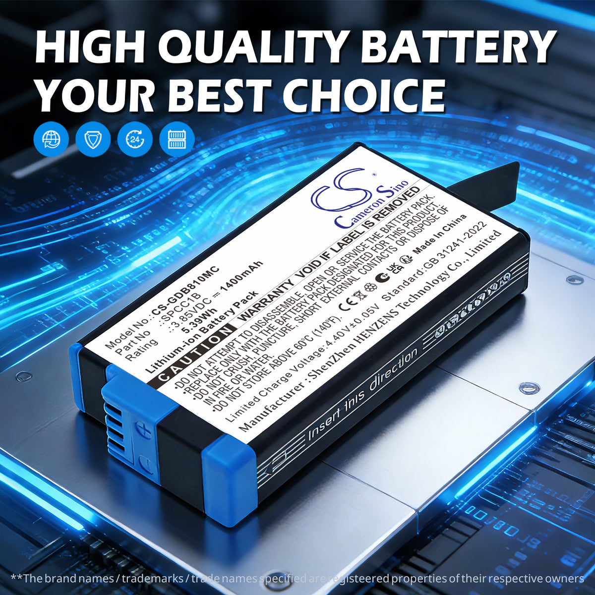 Replacement Battery for GoPro Max – Camera – 1400mAh / 3.85V