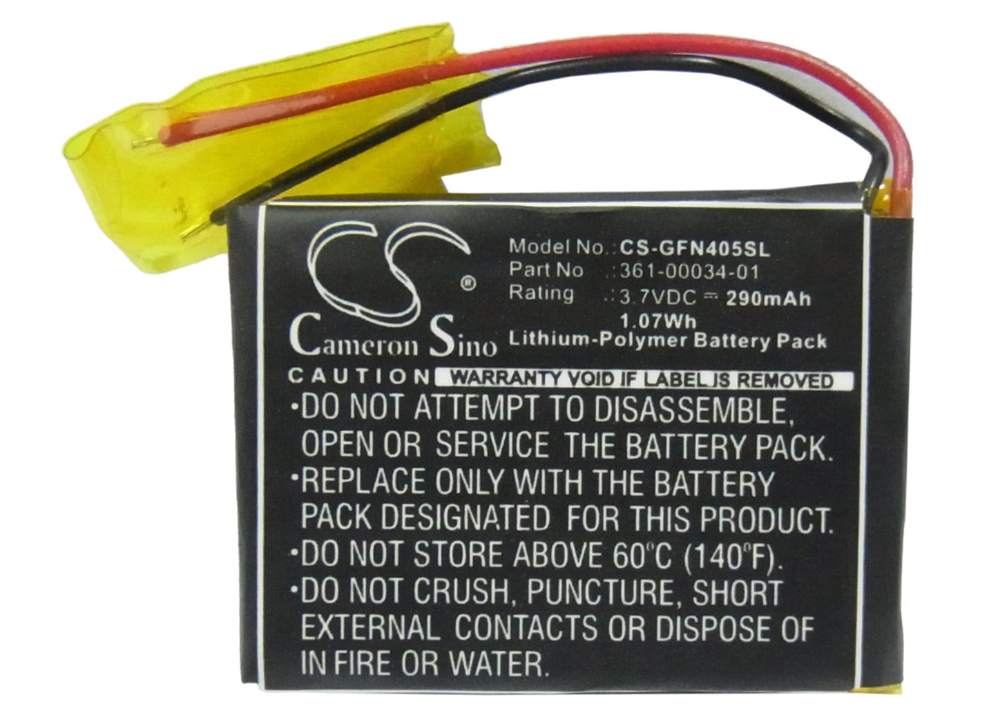 Replacement Battery for Garmin Foretrex 401 – GPS, Navigator – 290mAh / 1.07Wh / 3.7V
