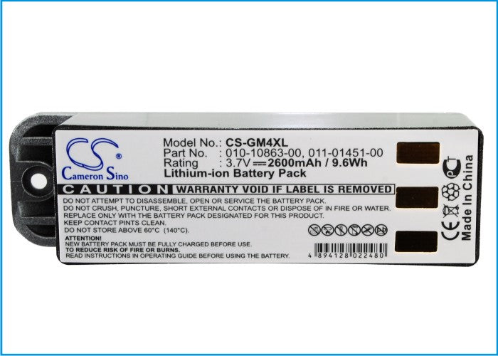Replacement Battery for Garmin Zumo 400 – GPS, Navigator – 2600mAh / 9.62Wh / 3.7V