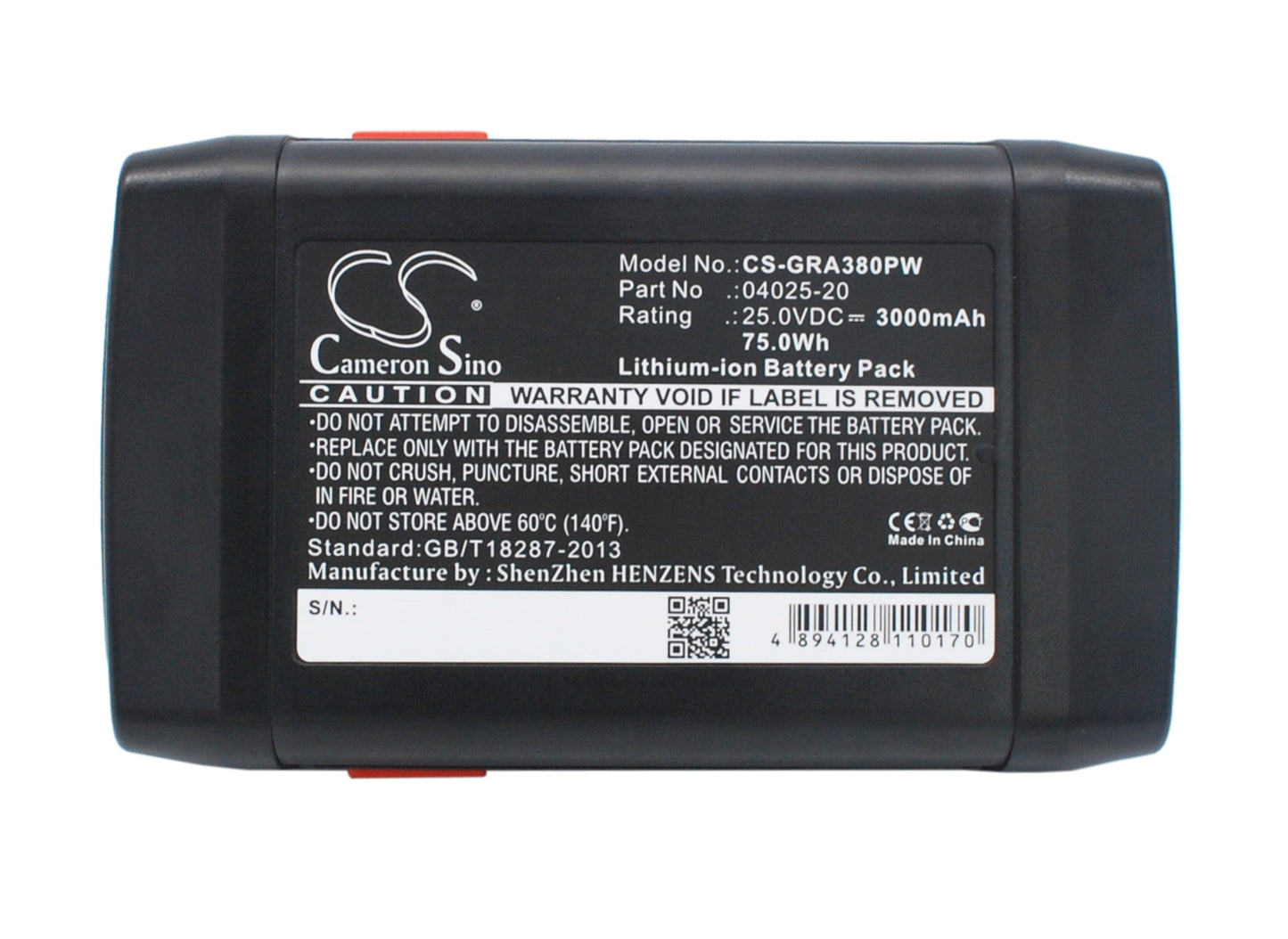 Replacement Battery for Gardena 648872 – Lawn Mowers – 3000mAh / 75.00Wh / 25.0V