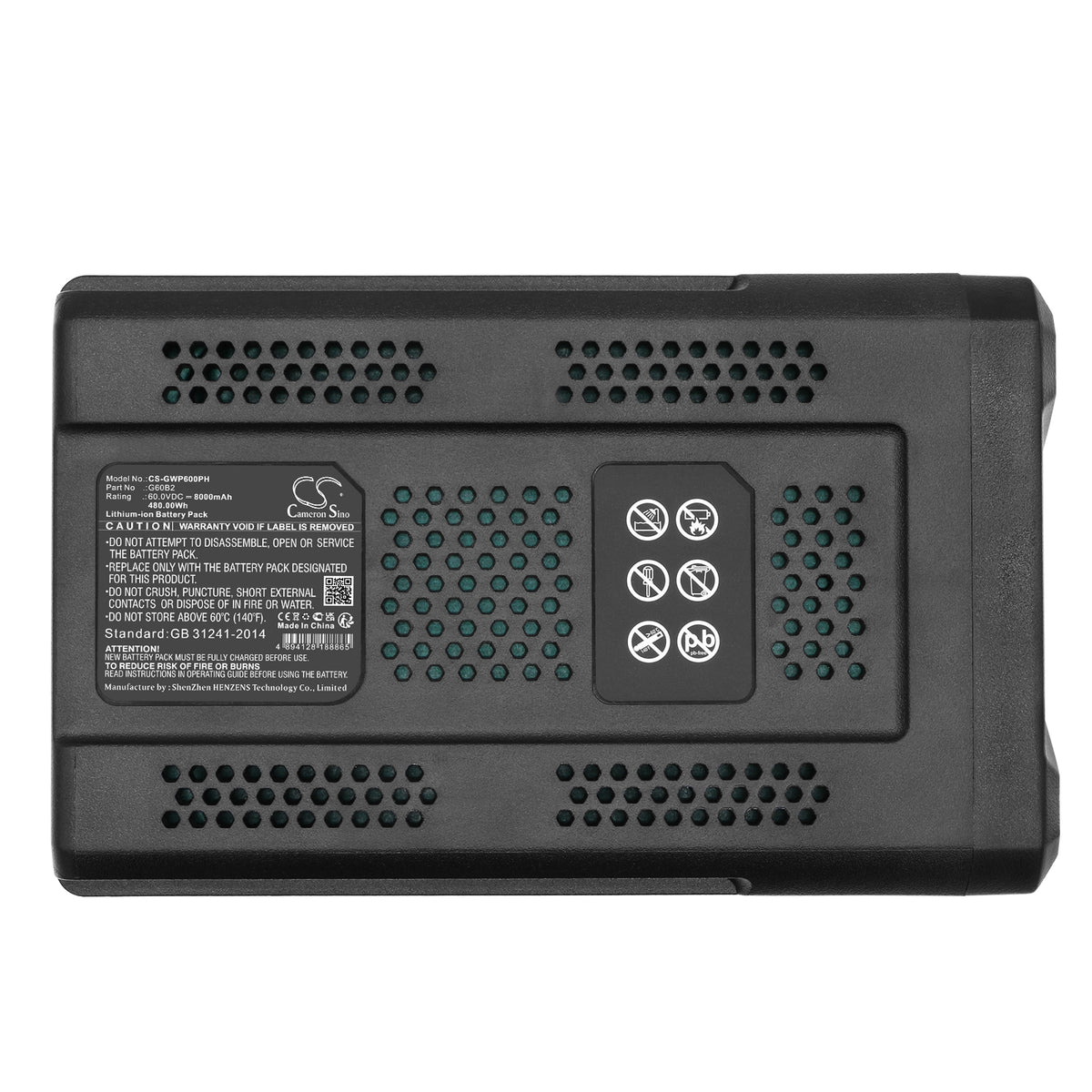 Replacement Battery for GreenWorks GD60AB – Power Tool – 8000mAh / 60V