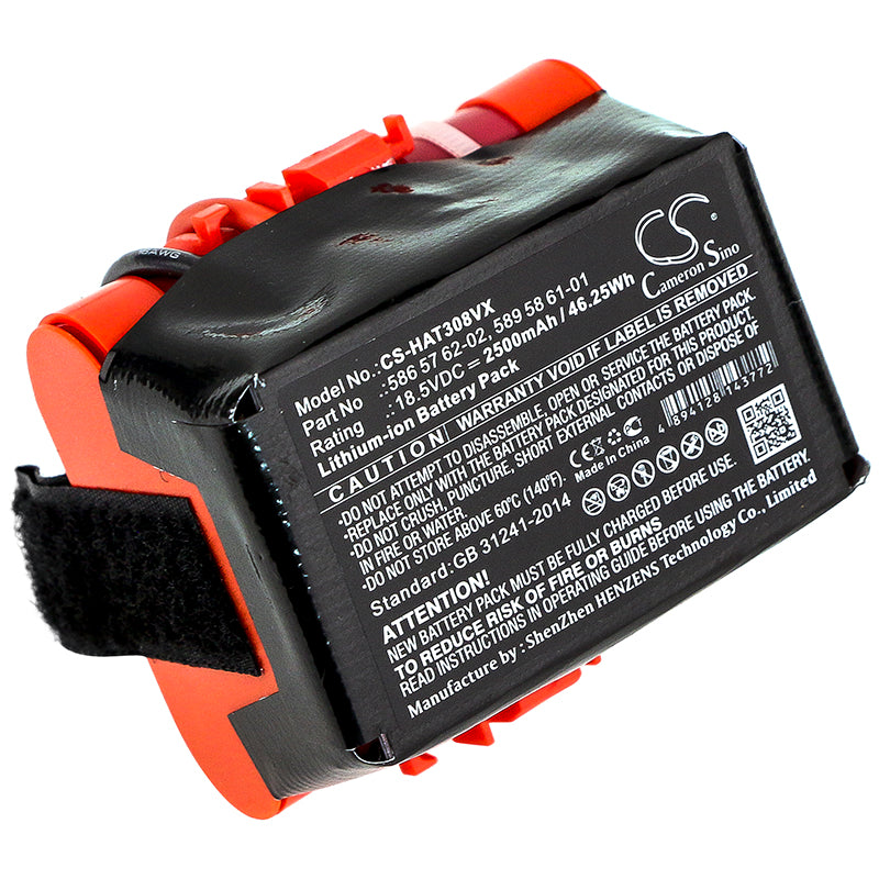 Replacement Battery for Gardena McCulloch Rob R600 R38Li 2017, R40, – 2500mAh / 46.25Wh