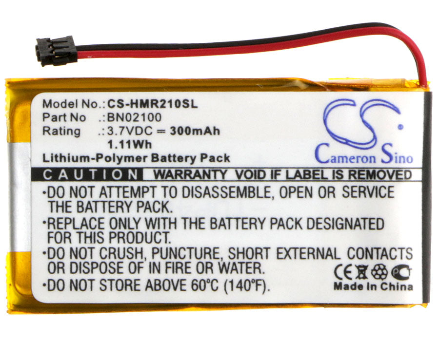Replacement Battery for HTC Mini BL R120 Bluetooth Media H – Wireless Headset – 300mAh / 1.11Wh / 3.7V