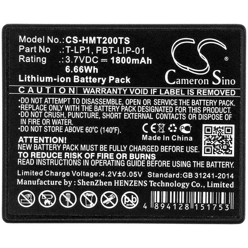 Replacement Battery for HME Tempest 2.4GHz beltstation – Wireless Headset – 1800mAh / 6.66Wh / 3.7V