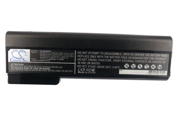 Replacement Battery for HP 6360t Mobile Thin Client – Notebook, Laptop – 6600mAh/71.28Wh / 10.8V
