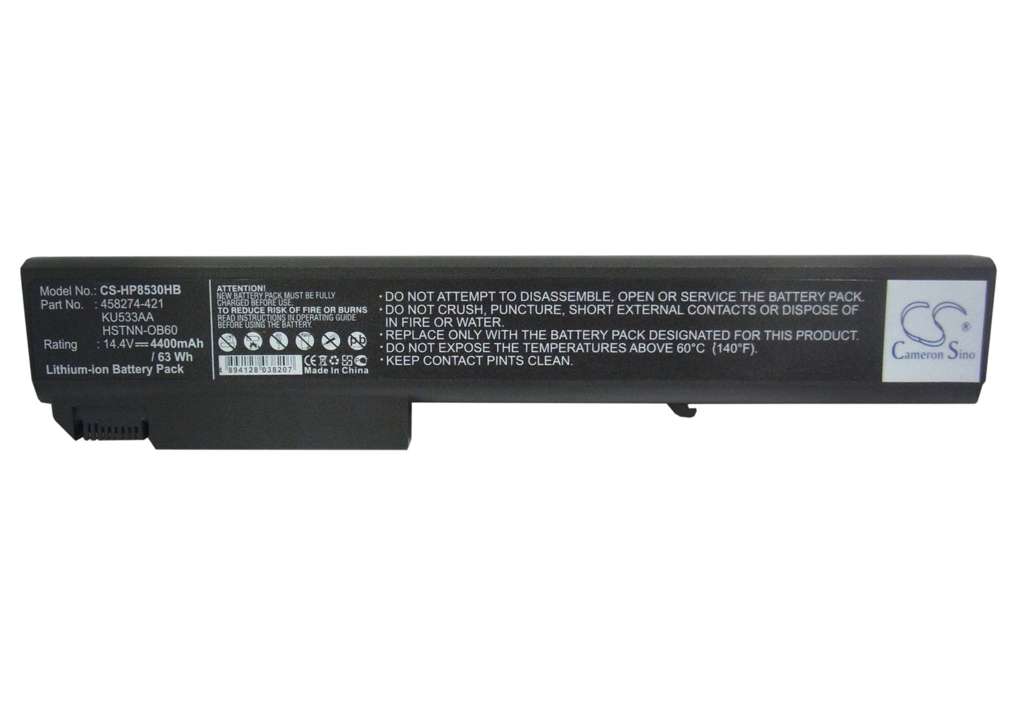 Replacement Battery for HP EliteBook 8530p – Notebook, Laptop – 4400mAh / 63.36Wh / 14.4V