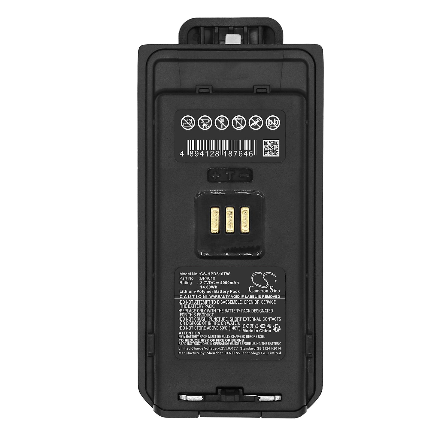 Replacement Battery for Hytera AP510 – Two-Way Radio – 4000mAh / 14.80Wh / 3.7V