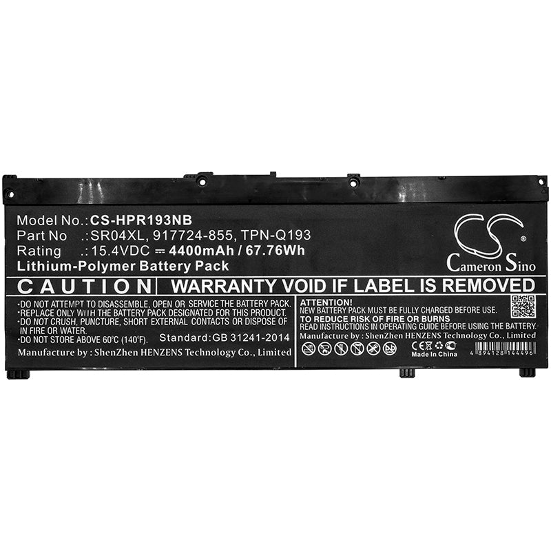 Replacement Battery for HP 15-CE007LA – Notebook, Laptop – 4400mAh / 67.76Wh / 15.4V
