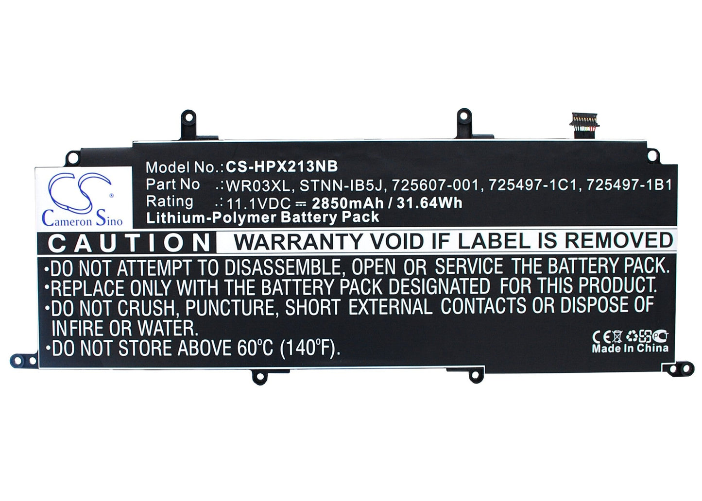 Replacement Battery for HP Pavilion 13-p100ed X2 – Notebook, Laptop – 2850mAh / 31.64Wh / 11.1V