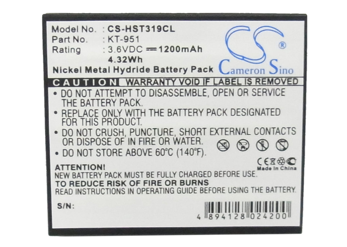 Replacement Battery for Loycom | Europhone | Olympia | Olycom | T-Plus | Hagenuk | Kathrein C200 – Cordless Phone – 1200mAh / 3.6V
