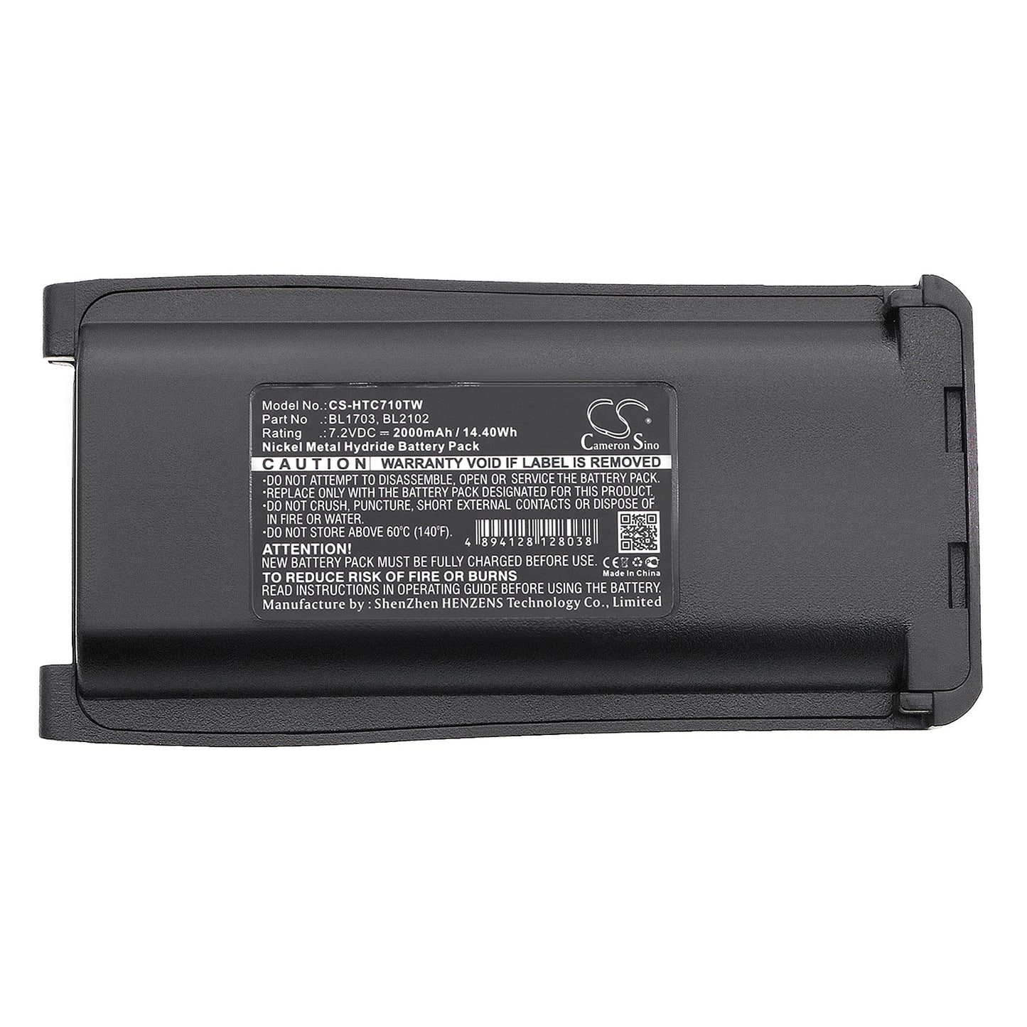 Replacement Battery for Hytera TC 800M – Two-Way Radio – 2000mAh / 14.40Wh / 7.2V