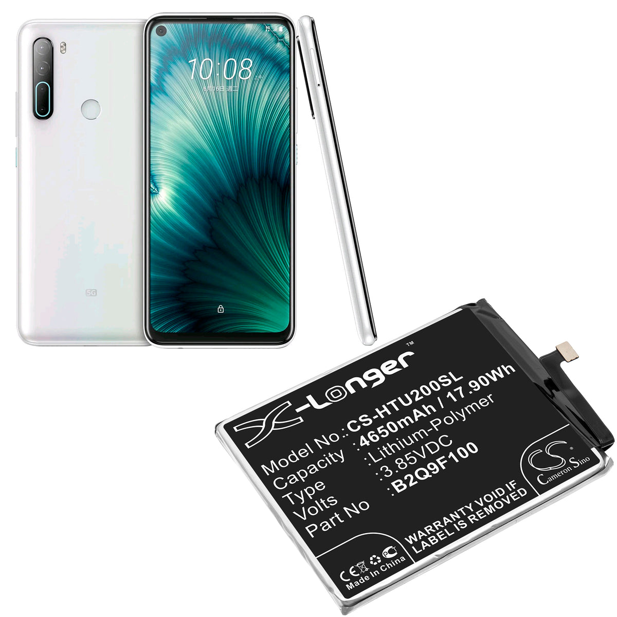Replacement Battery for HTC U20 5G – Mobile, SmartPhone – 4650mAh / 3.85V