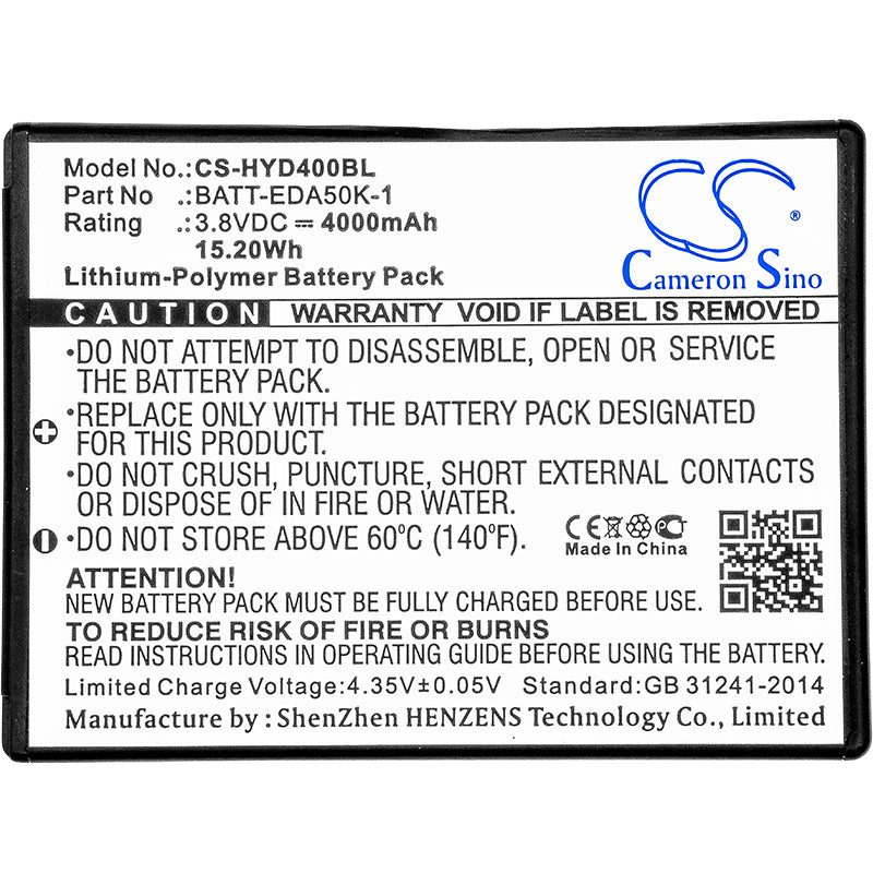 Replacement Battery for Honeywell EDA50 – Barcode Scanner – 4000mAh / 15.20Wh / 3.8V