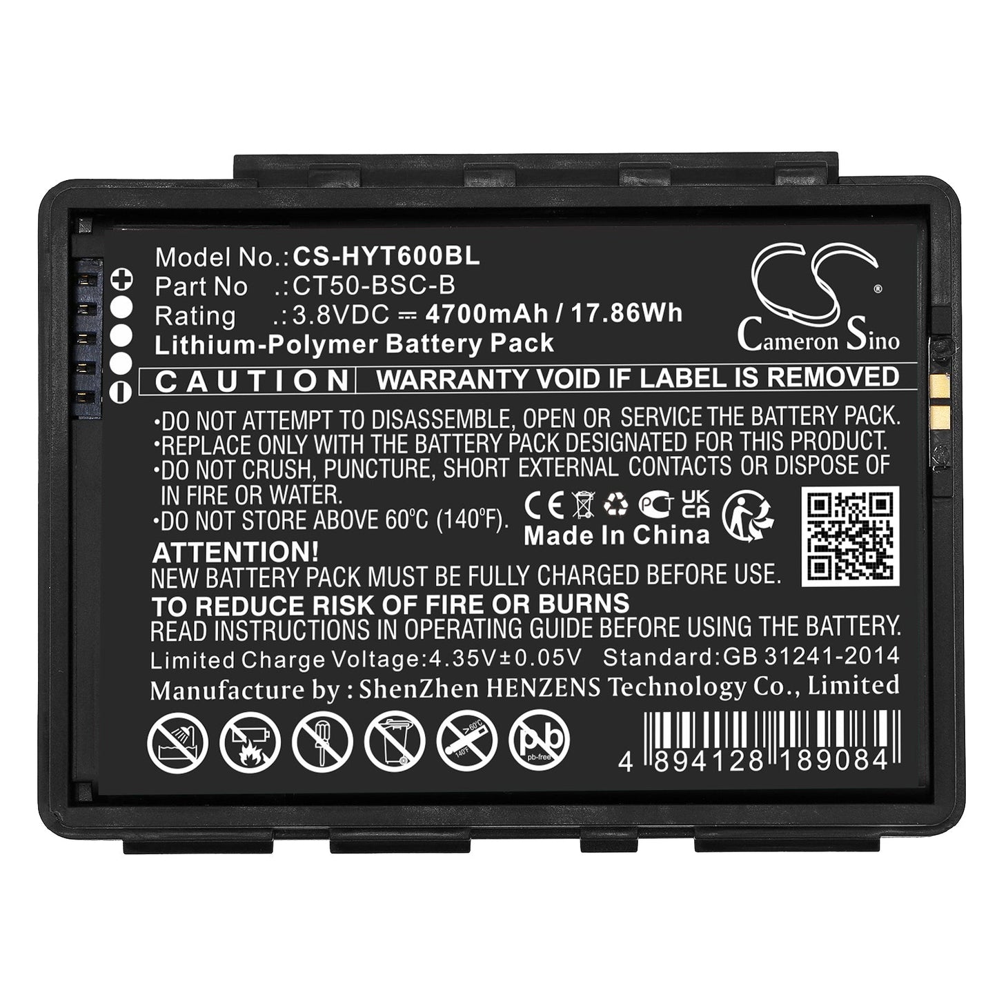 Replacement Battery for Honeywell CT50 – Barcode Scanner – 4700mAh / 17.86Wh / 3.8V