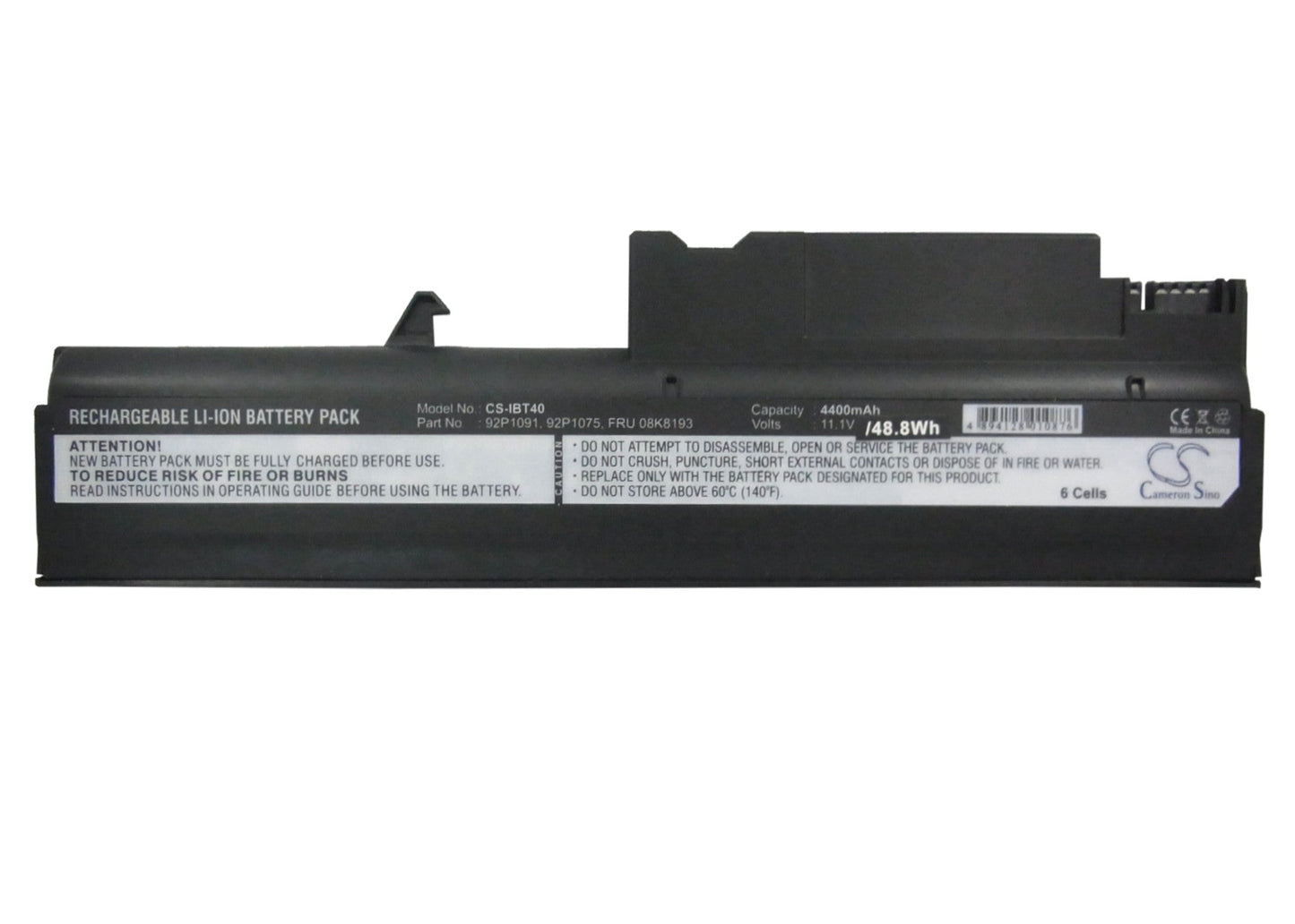 Replacement Battery for IBM ThinkPad R50 – Notebook, Laptop – 4400mAh / 10.8V