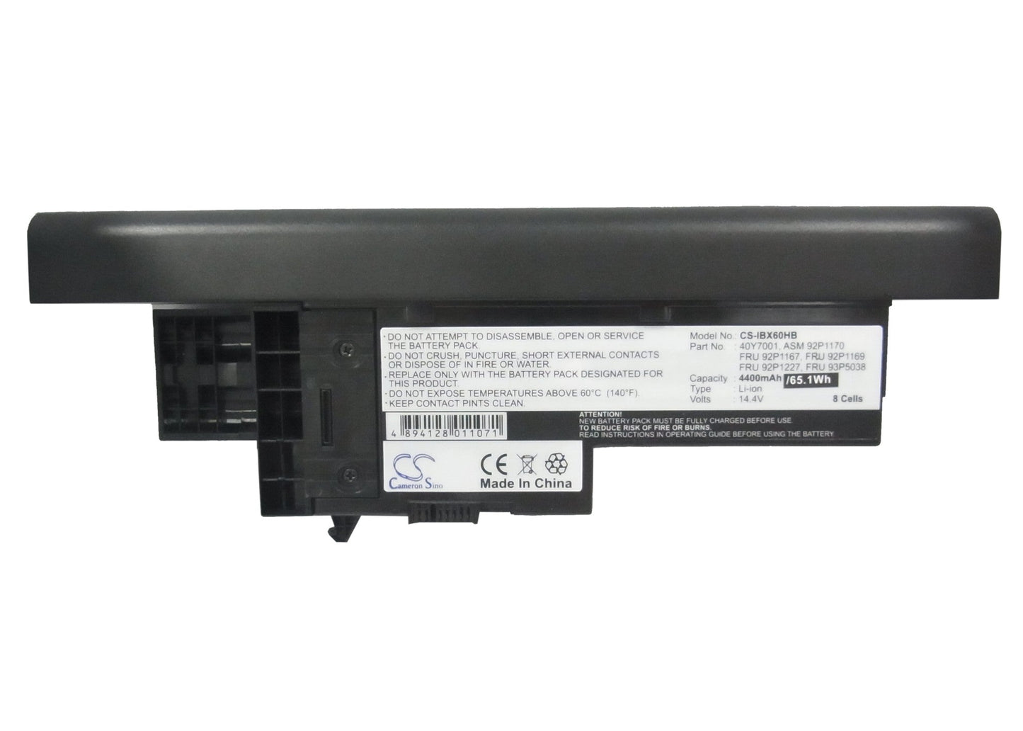 Replacement Battery for IBM ThinkPad X60 – Notebook, Laptop – 4400mAh / 14.4V