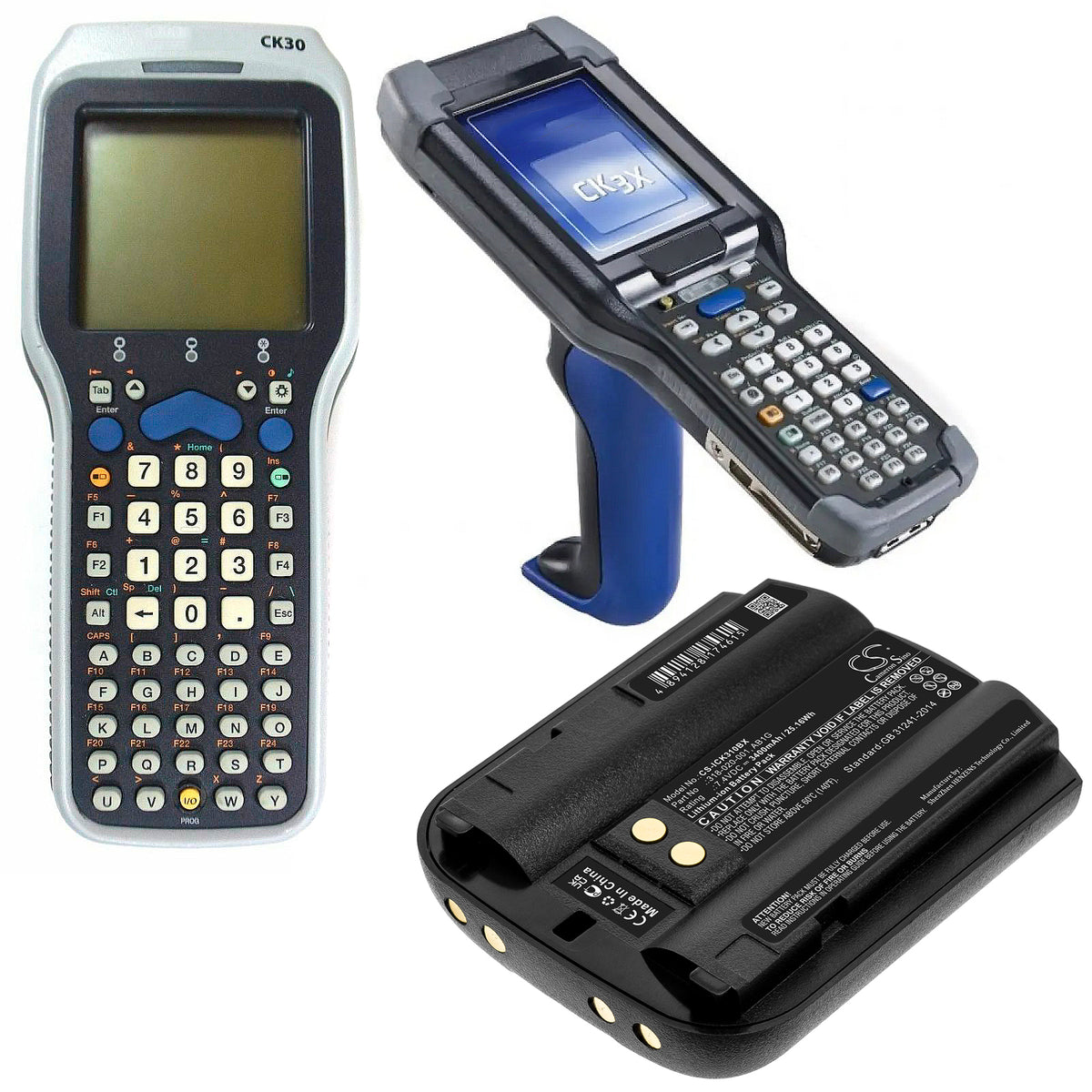 Replacement Battery for Intermec CK30 – Barcode Scanner – 3400mAh / 7.4V