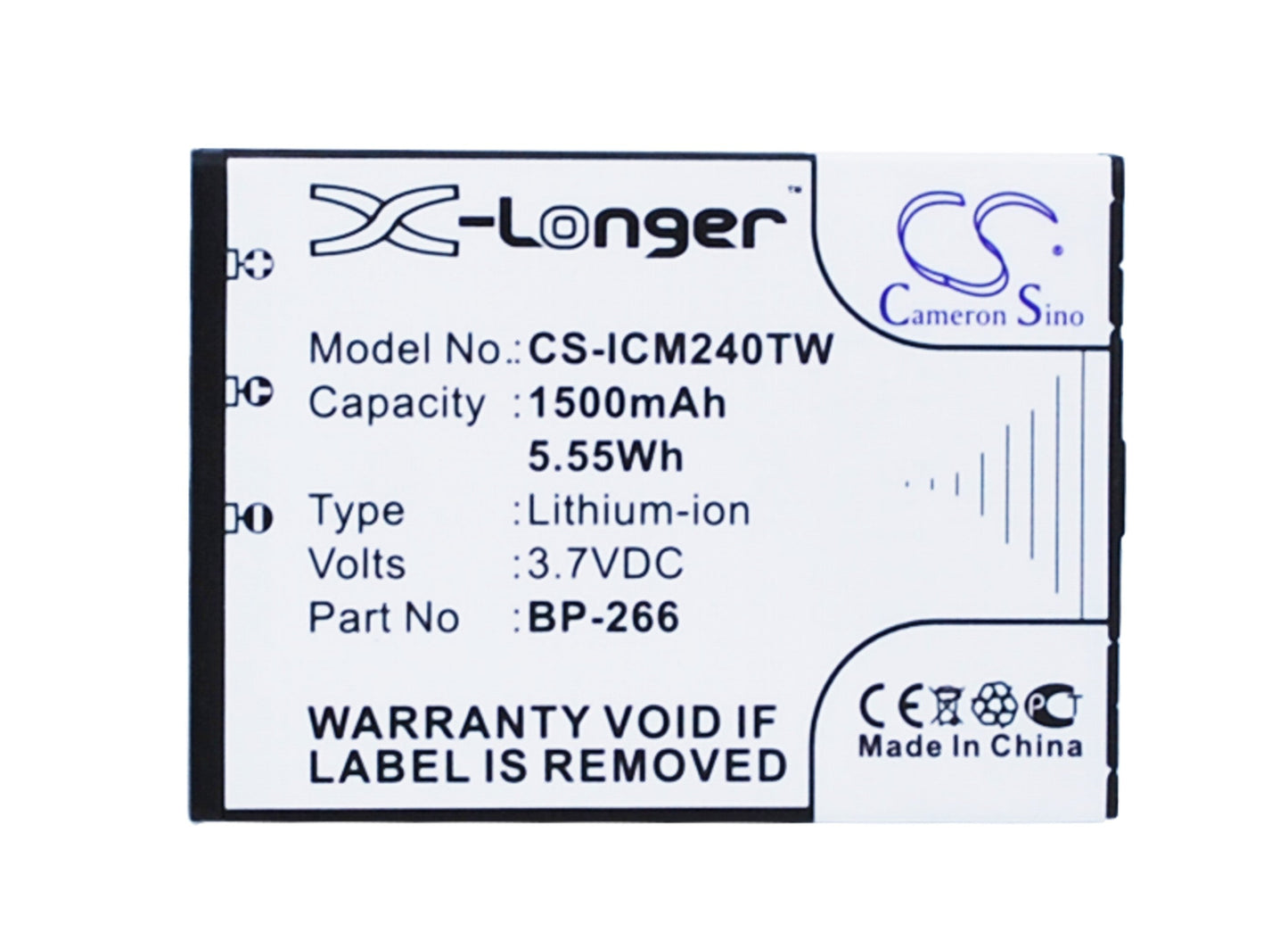 Replacement Battery for Icom IC-M23 – Two-Way Radio – 1500mAh / 5.55Wh / 3.7V