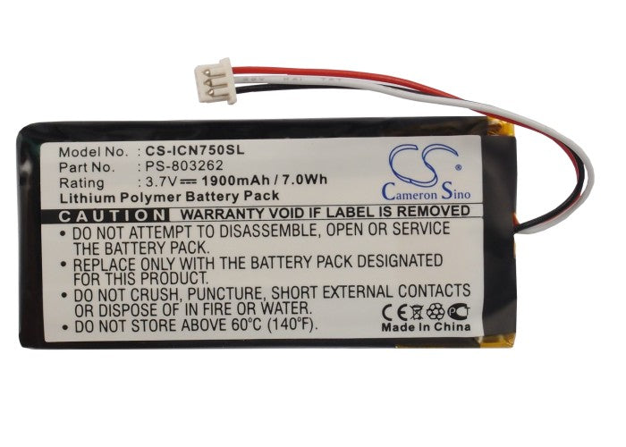 Replacement Battery for Navman iCN720 – GPS, Navigator – 1900mAh / 3.7V